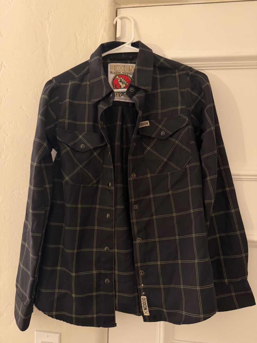 DIXXON Black Shirt Jacket with Yellow Windowpane